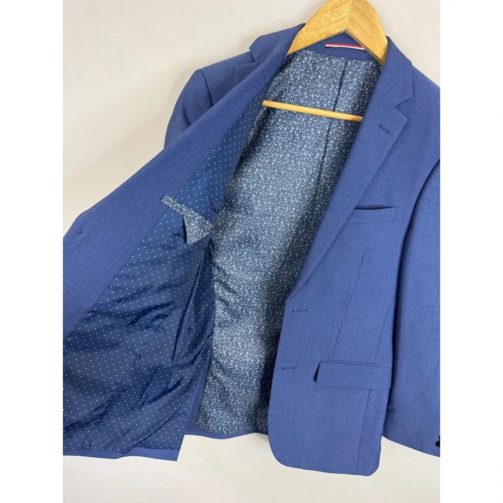 Soul of London Mens Blue 2‎ Piece Slim Fit Suit Set 34R Jacket 27X26 Pants